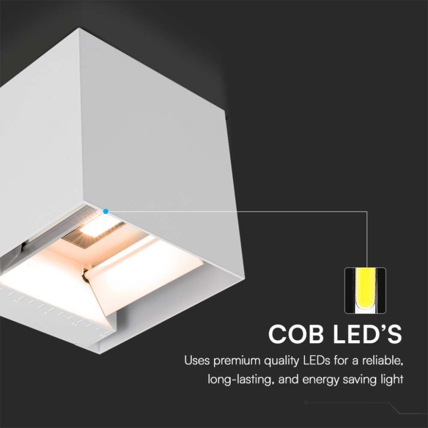 Applique a LED solare con sensore LED/3W/3,7V IP65 4000K 2600 mAh bianco