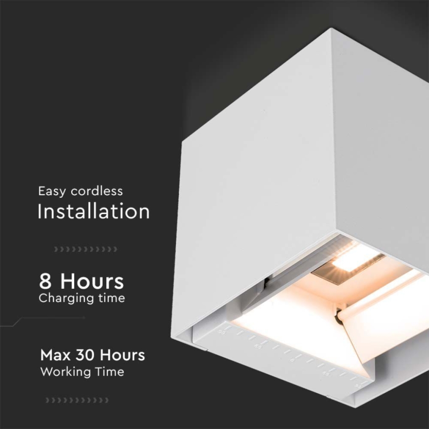 Applique a LED solare con sensore LED/3W/3,7V IP65 4000K 2600 mAh bianco