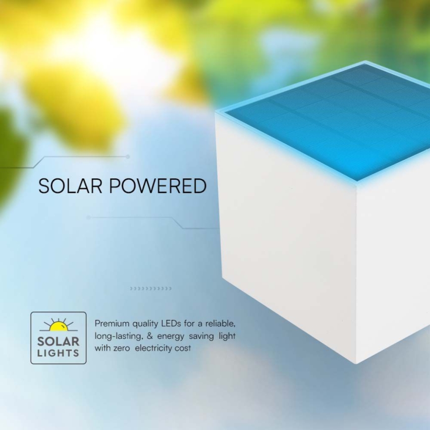Applique a LED solare con sensore LED/3W/3,7V IP65 4000K 2600 mAh bianco