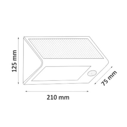Applique a LED solare con sensore LED/5W