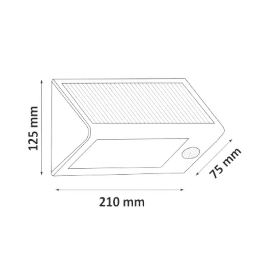 Applique a LED solare con sensore LED/5W