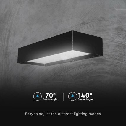 Applique a LED solare con sensore LED/6W/3,7V IP65 4000K 3000 mAh nero