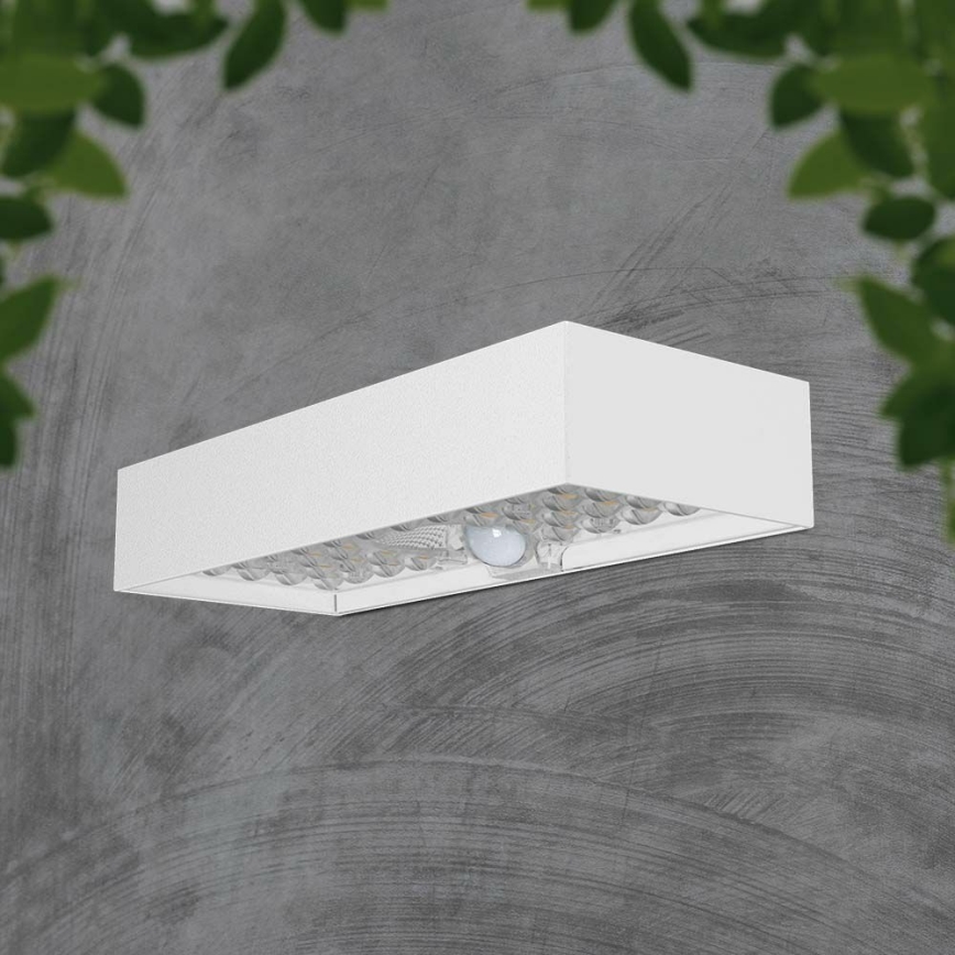 Applique a LED solare con sensore LED/6W/3,7V IP65 4000K bianco