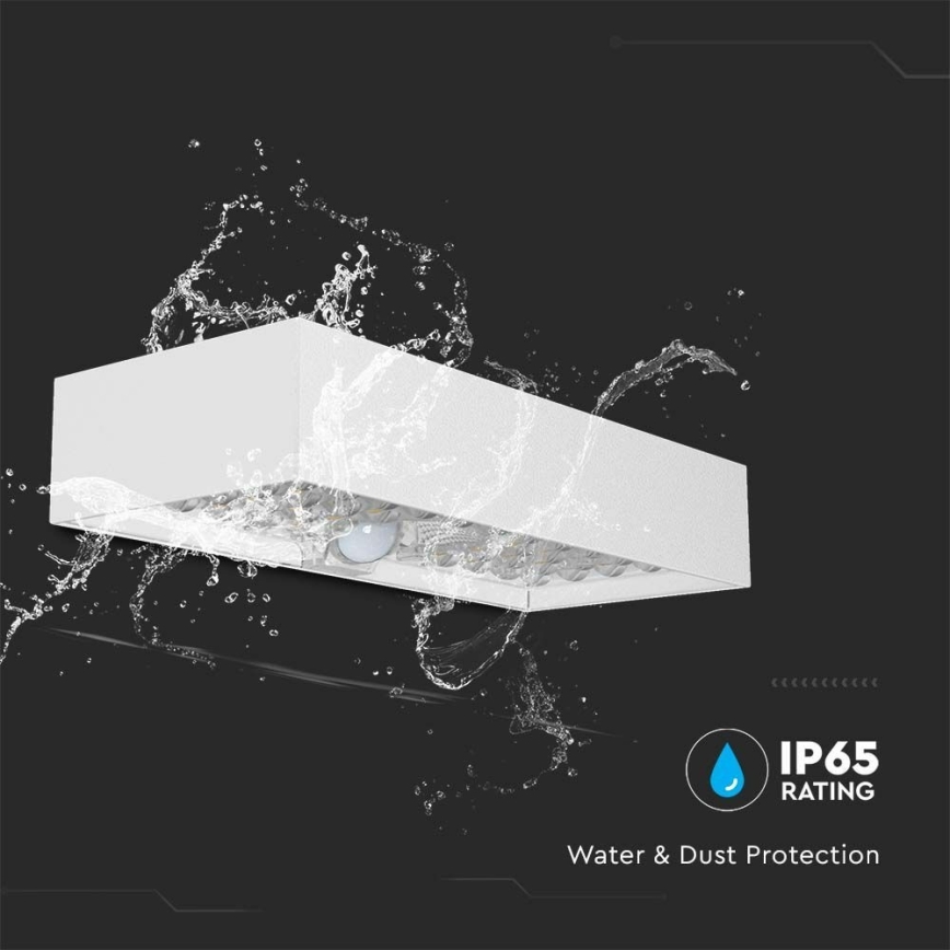 Applique a LED solare con sensore LED/6W/3,7V IP65 4000K bianco