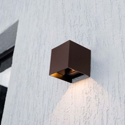 Applique a LED solare con sensore LED/9W/3,7V 3000/4000/5000K 2600 mAh IP65 marrone