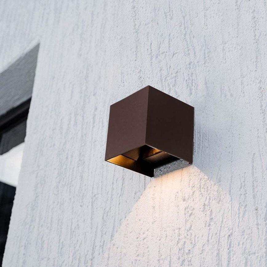 Applique a LED solare con sensore LED/9W/3,7V 3000/4000/5000K 2600 mAh IP65 marrone