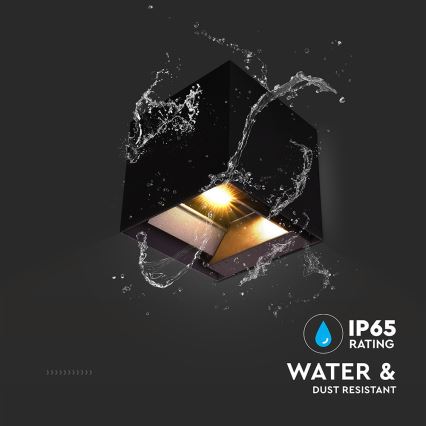 Applique a LED solare con sensore LED/9W/3,7V 3000/4000/5000K 2600 mAh IP65 nero