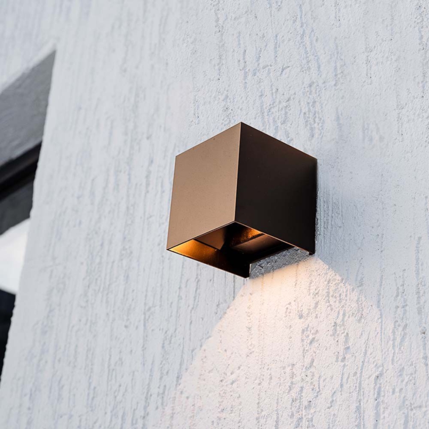 Applique a LED solare con sensore LED/9W/3,7V IP65 3000K marrone