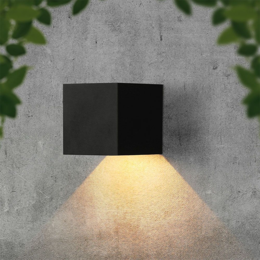 Applique a LED solare con sensore LED/9W/3,7V IP65 3000K nero