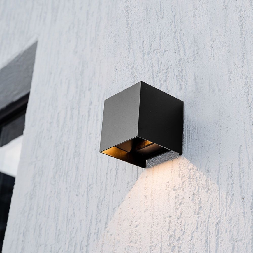 Applique a LED solare con sensore LED/9W/3,7V IP65 3000K nero