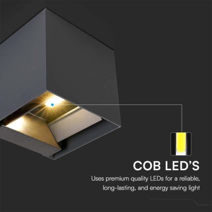 Applique a LED solare con sensore LED/9W/3,7V IP65 3000K nero