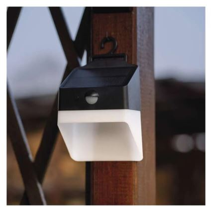 Applique a LED solare con sensore LUMI LED/3,7W IP65 nero