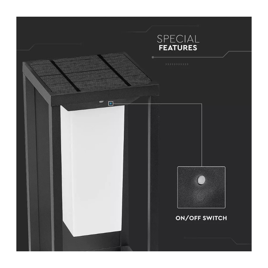 Applique a LED solare con sensore SAMSUNG CHIP LED/2W/3,7V IP65 2600 mAh
