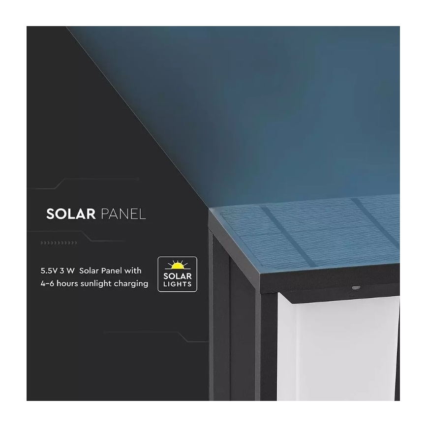 Applique a LED solare con sensore SAMSUNG CHIP LED/2W/3,7V IP65 2600 mAh