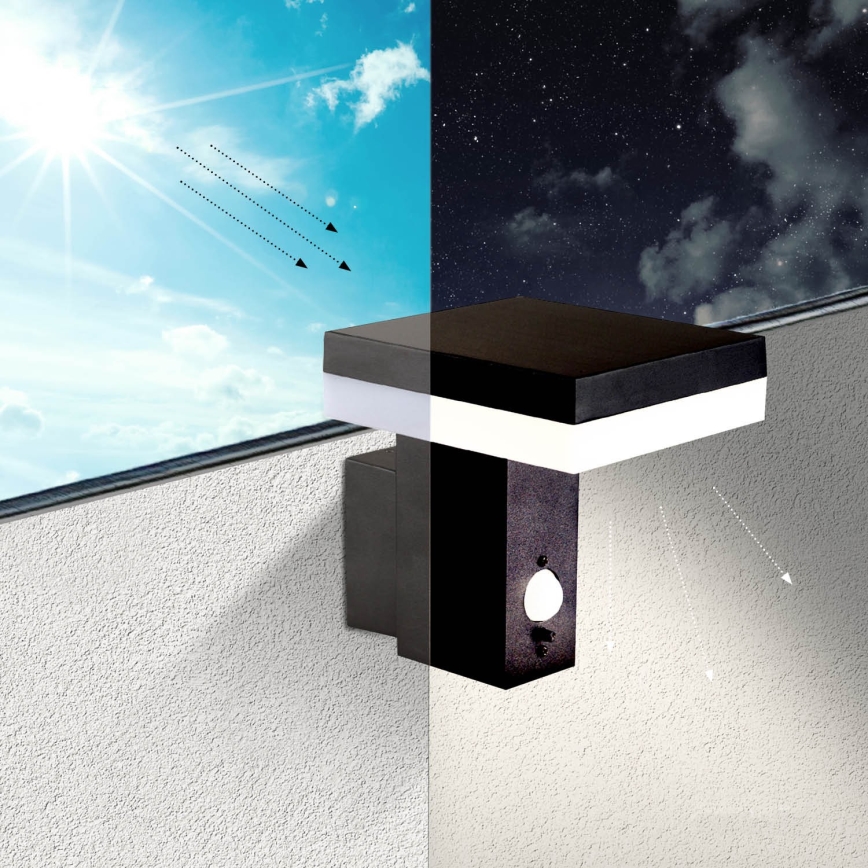 Applique a LED solare con sensore SOLARIS2 LED/5,5W/3,7V 4000K IP44 2600 mAh