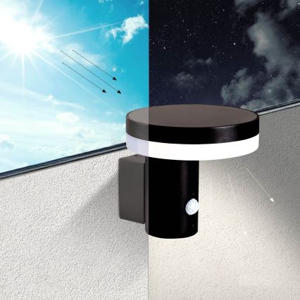 Applique a LED solare con sensore SOLARIS3 LED/5,5W/3,7V 4000K IP44 2600 mAh