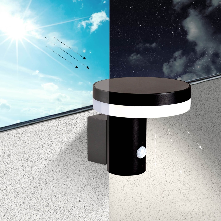 Applique a LED solare con sensore SOLARIS3 LED/5,5W/3,7V 4000K IP44 2600 mAh