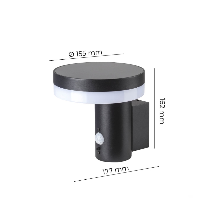 Applique a LED solare con sensore SOLARIS3 LED/5,5W/3,7V 4000K IP44 2600 mAh