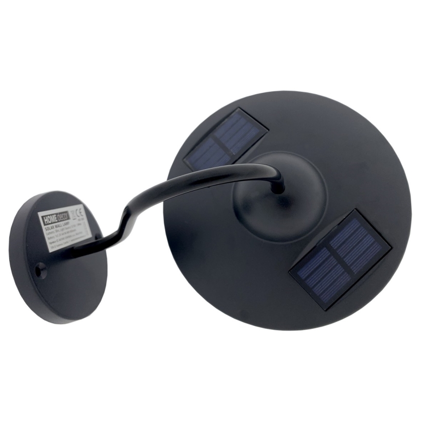 Applique a LED solare LED/0,5W/1,2V 600 mAh IP44 nero