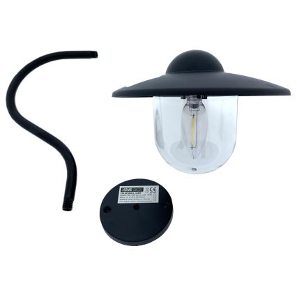 Applique a LED solare LED/0,5W/1,2V 600 mAh IP44 nero
