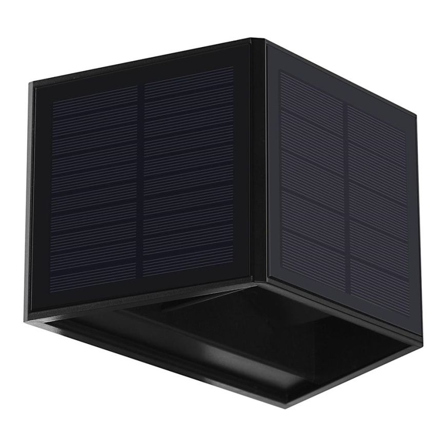 Applique a LED solare WINGS LED/2W/1300 mAh 3,7V 3000K IP54 nero