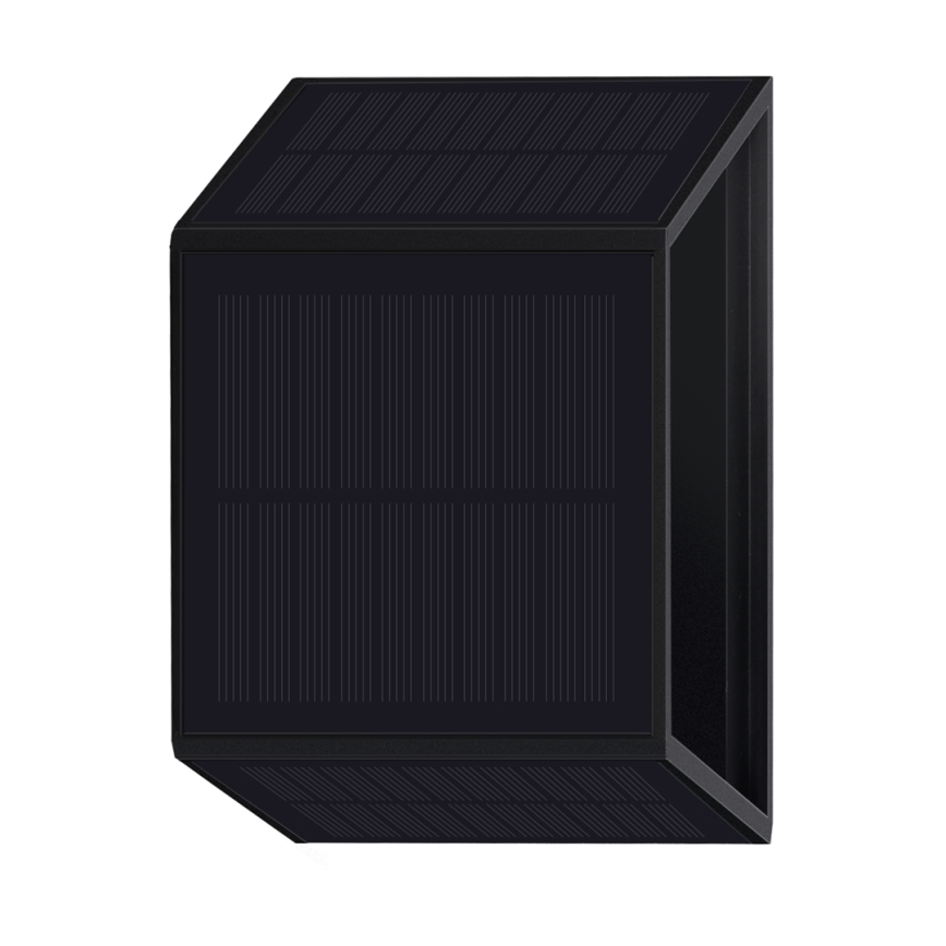 Applique a LED solare WINGS LED/2W/1300 mAh 3,7V 3000K IP54 nero