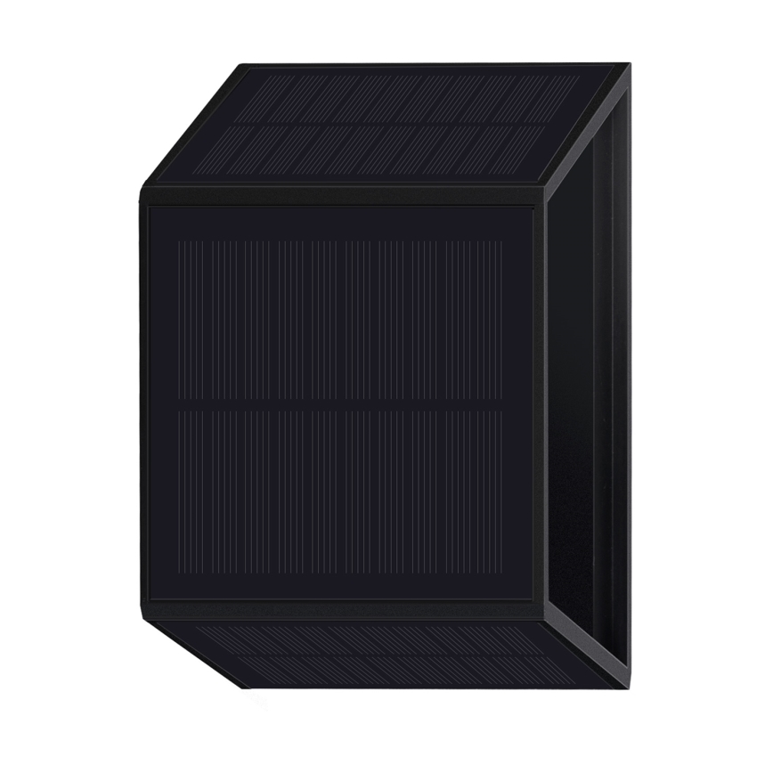 Applique a LED solare WINGS LED/2W/1300 mAh 3,7V 6000K IP54 nero