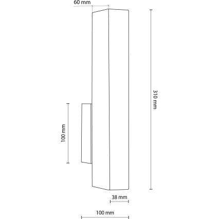 Applique a LED TEO LED/3W/230V 3000K noce