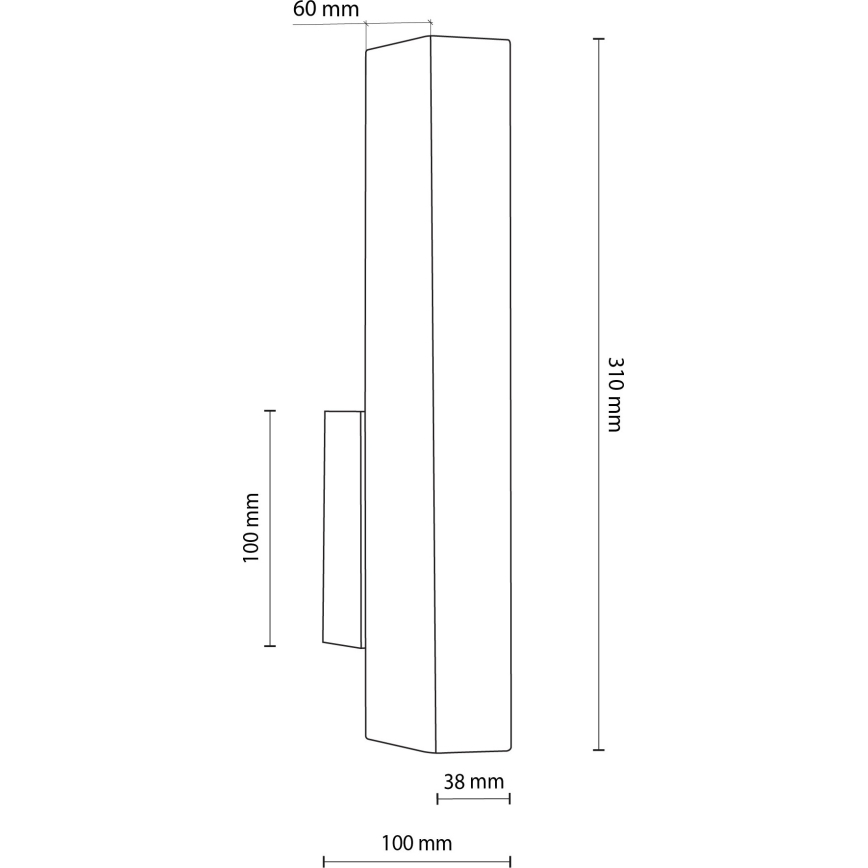 Applique a LED TEO LED/3W/230V 3000K noce