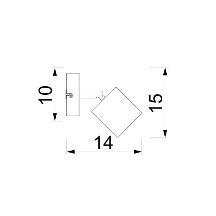 Applique a spot da parete DEMIA 1xGU10/8W/230V beige
