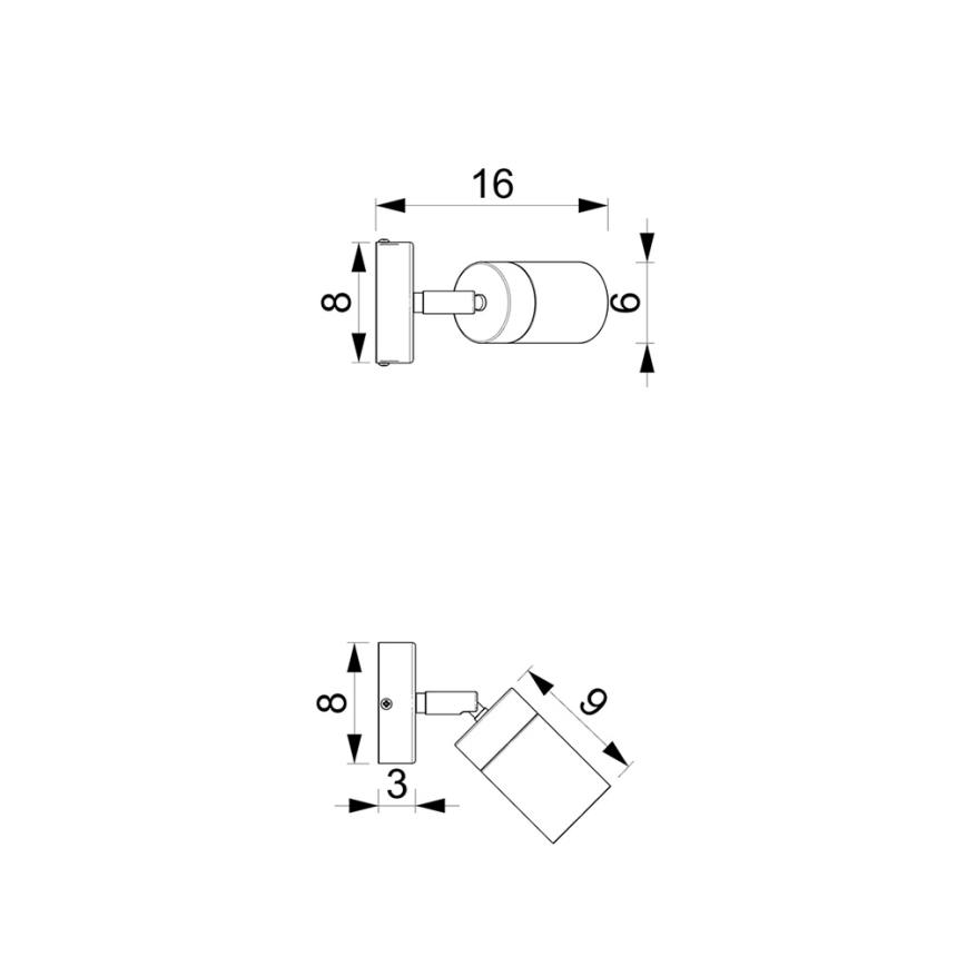 Applique a spot da parete JOKER 1xGU10/25W/230V blu/oro