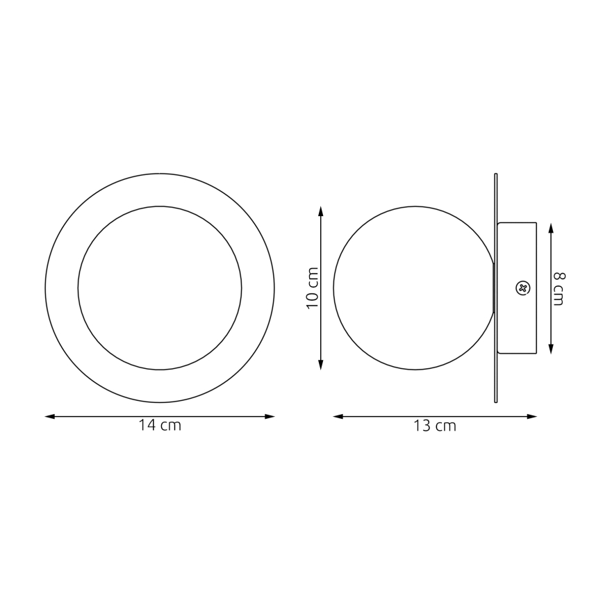 Applique AMERICANA 1xG9/8W/230V grigia