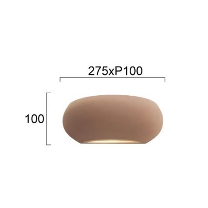 Applique ANITA 1xE27/20W/230V marrone