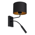Applique ARDEN 1xE27/60W/230V + 1xG9/8W nero/oro