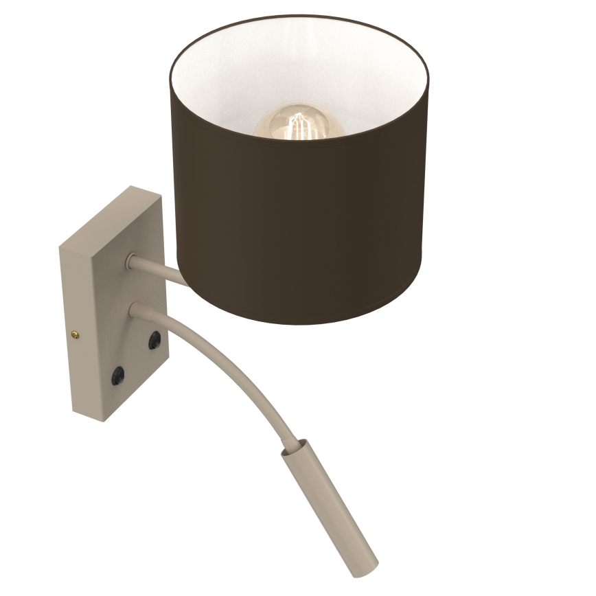 Applique ARDEN da parete 1xE27/15W/230V + 1xG9/8W beige/marrone
