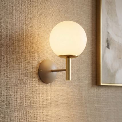 Applique AWINION 1xE27/15W/230V beige/oro