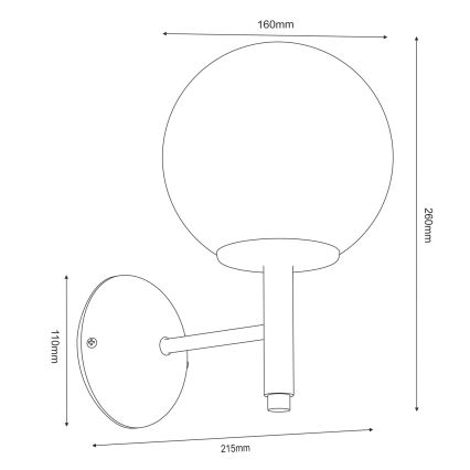 Applique AWINION 1xE27/15W/230V beige/oro