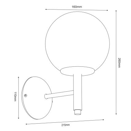 Applique AWINION 1xE27/15W/230V bianco/oro/nero
