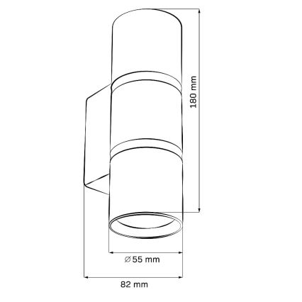 Applique BAMBOO 2xGU10/10W/230V bianco