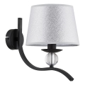 Applique BARNI 1xE14/10W/230V nero/argento