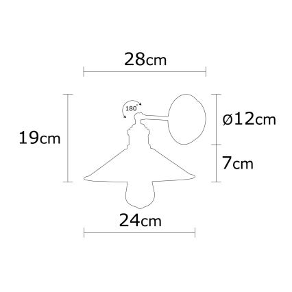 Applique BERCESTE 1xE27/40W/230V