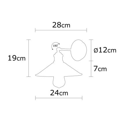 Applique BERCESTE 1xE27/40W/230V