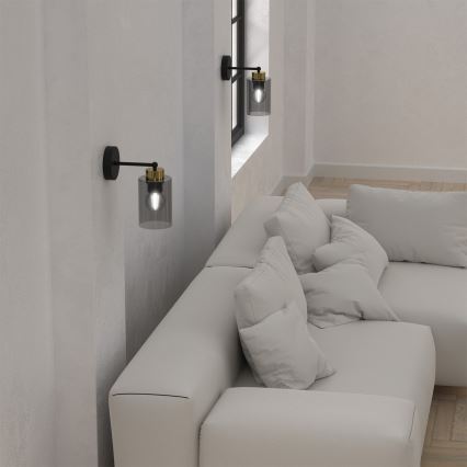 Applique CHIC 1xE27/60W/230V nero/grigio