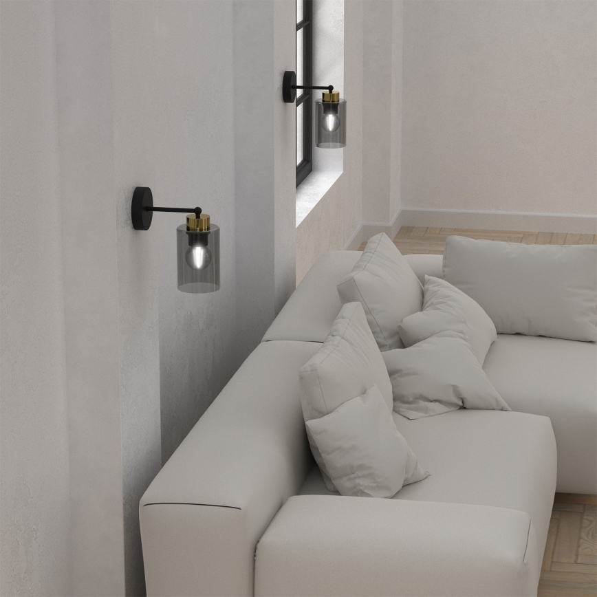 Applique CHIC 1xE27/60W/230V nero/grigio