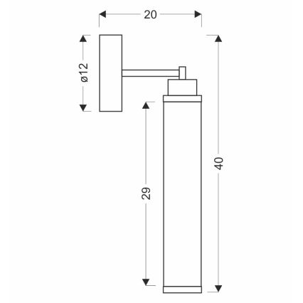 Applique CORTE LED/10W/230V nera