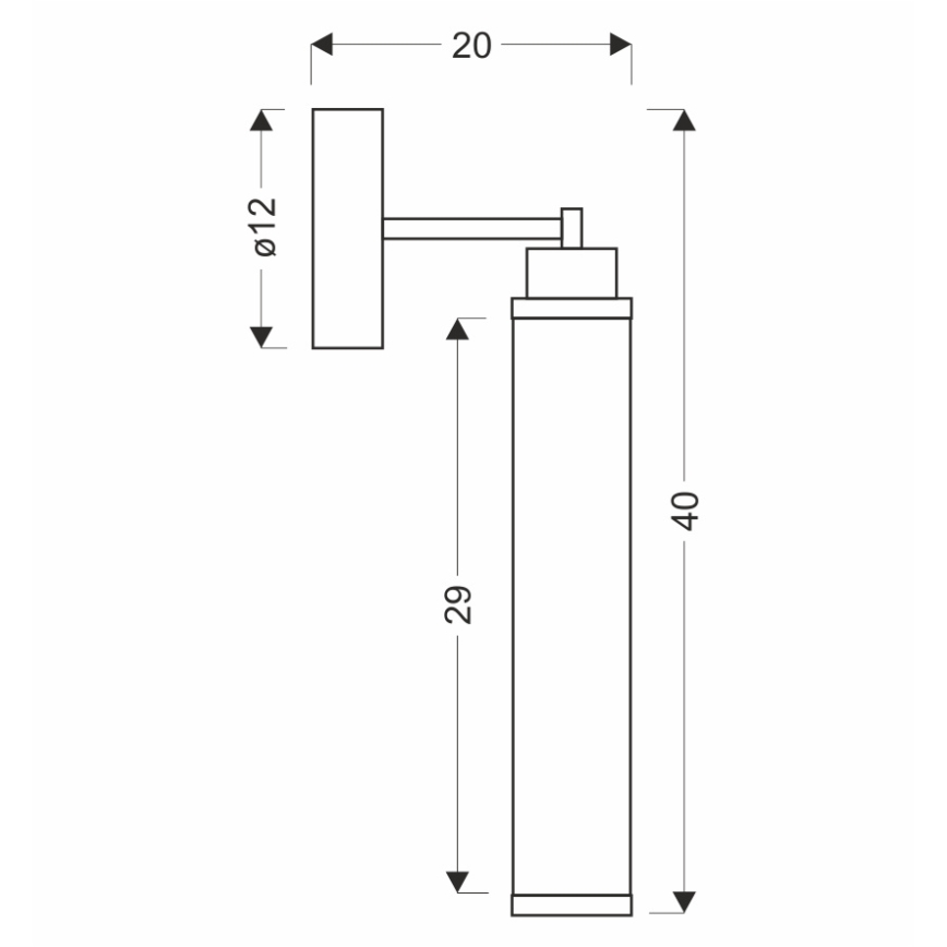Applique CORTE LED/10W/230V nera