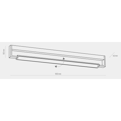 Applique da bagno a LED DEKSTER LED/36W/230V IP44 bianco