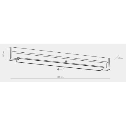 Applique da bagno a LED DEKSTER LED/36W/230V IP44 nero