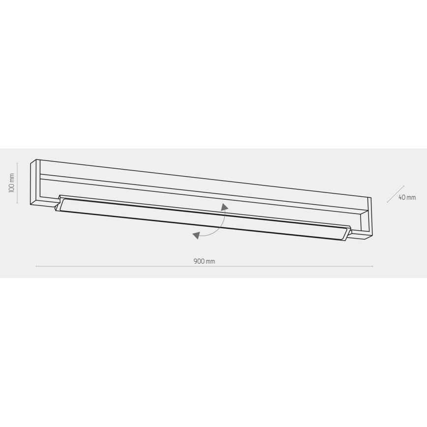 Applique da bagno a LED DEKSTER LED/36W/230V IP44 nero