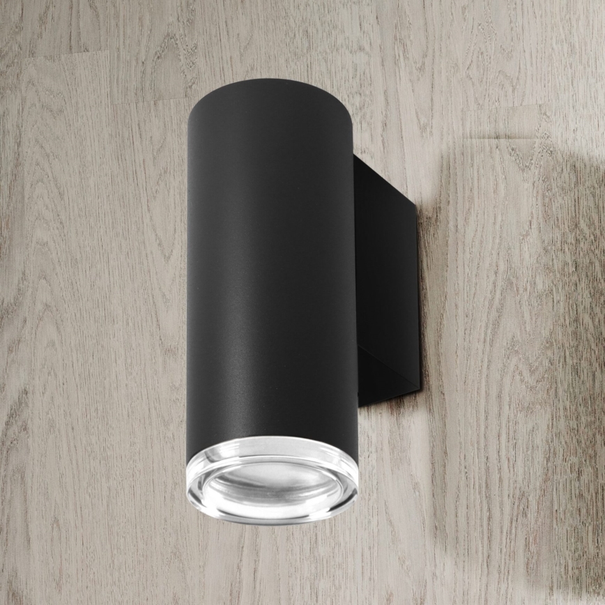 Applique da bagno LED RGBW dimmerabile TURYN 1xGU10/4,8W/230V 3000K IP44 nero + telecomando